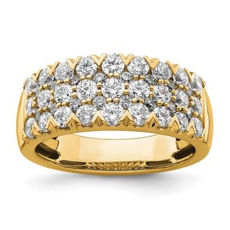 Diamond2Deal 14k Yellow Gold Lab Grown Diamond Wedding Band Ring 1.6Ct Clarity- VS Color- G-H
