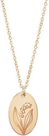 Set & Stones Louise Birth Flower Necklace in Gold/may at Nordstrom