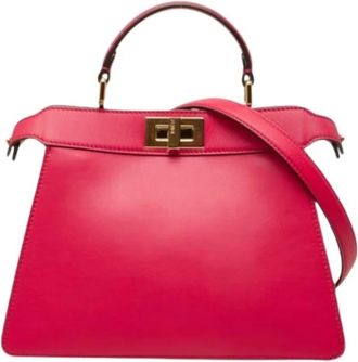 Fendi Pre-owned Selleria Handtas - Dames - Pre-owned - Roze - Maat: ONE Size Leer