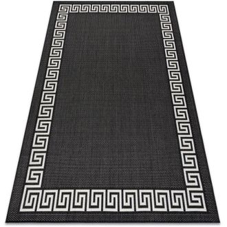 RugsX Rugsx - Alfombra Sisal Flat 49373690 Griego Negro / Crema Black 160x230 Cm