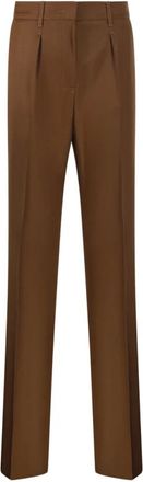Max Mara Dames, Broeken, Bruin, Maat: 2XS Wol