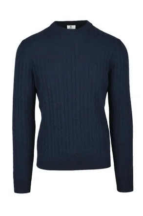 LUIGI BORRELLI NAPOLI Cable Knit Pullover Sweater