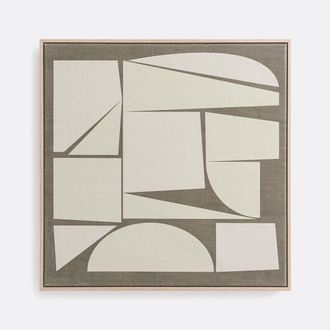 La Redoute Interieurs Ingelijste canvas in linnen, Delya