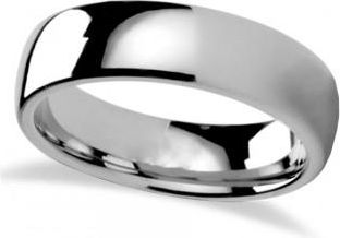 Allurez Domed Tungsten Carbide Wedding Band (6mm)