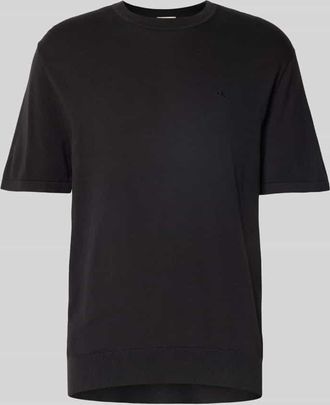 Calvin Klein T-Shirt mit Logo-Stitching Modell SUPIMA in Black, Größe XXL