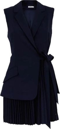 SIMKHAI Wikkeljurk - Dames - Wikkelkleedje - Blauw - S - Polyester - Kleedjes