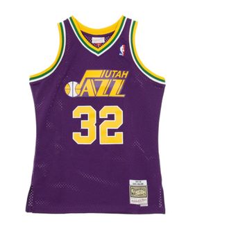 Mitchell & Ness Sportswear, male, Purple, Size: L Vintage Karl Malone Basketball Tank Top