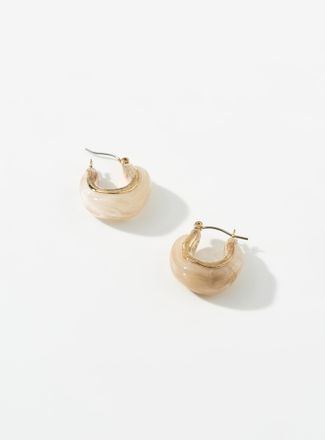 Simons Womens Sheer hue Hoop Earrings