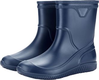 Generic Deck Shoes for Women Waterproof Garden Shoes Breathable Rubber Mud Boots Slip-on Rain Boots for Outdoor Fishing Walking Gardening Walking (Blue, 6.5)
