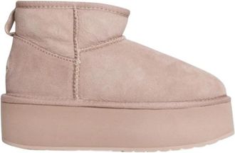 Emu Amandel Flatform Laarzen - Dames - Winterlaarzen - Beige - 40 EU - Wol - Schoenen