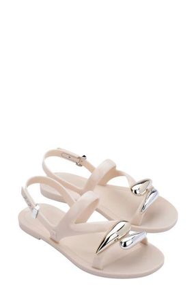 Melissa Iris Slingback Sandal in Beige/Gold at Nordstrom, Size 10