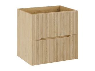 Vente-Unique Mueble bajo lavabo suspendido estriado - Natural claro - Ancho 60 cm - ORISO