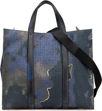 Fendi Pre-owned Fendi Large Zucca Jacquard Tie Dye Sunset Shopper Tote BLR3YHN25PE183LE