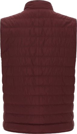 Brunello Cucinelli Feather-Padded Techno Fabric Vest - Burgundy
