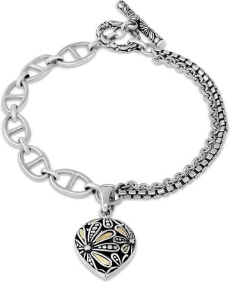Samuel B. 18K & Silver Charm Bracelet