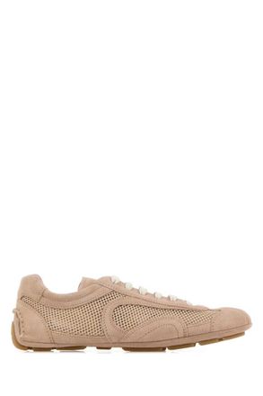 Prada Powder Pink Lace Up Sneakers