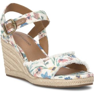 Lucky Brand Mindra Espadrille Wedge Sandal in Pastel Multi at Nordstrom, Size 7.5