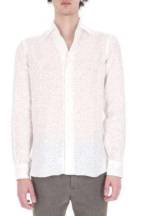 Barba Culto Jacquard Linen Casual Shirt