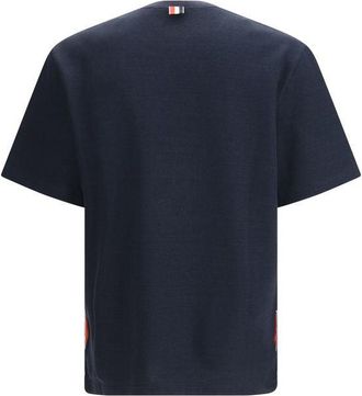 Thom Browne Mens Blue Cotton T-Shirt