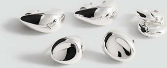 Mango Set orecchini combinati argento - Donna - Taglia unica - MANGO