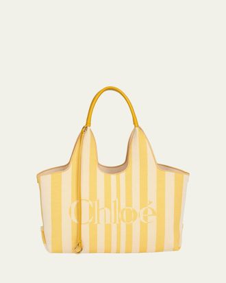 Chlo&eacute; Stripy East-West Jacquard Tote Bag