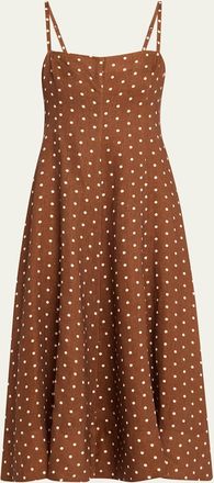 Cara Cara Gimlet Polka Dot Midi Dress