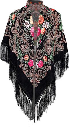 Generic Ladies Shawls And Wraps Soft Patterned Scarve Fashion Embroidered Scarf Warm Classic Scarves Thick Weight Neck Square Scarve Accessories Classic for W