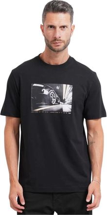 HUGO BOSS Hombre, Camisetas, Negro, Talla: 2XL