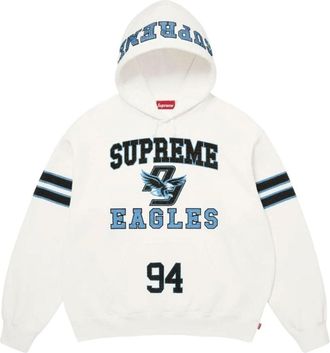 SUPREME FW26 Rhinestone Eagle Hooded Sweatshirt White SUP-FW26-033-WHT