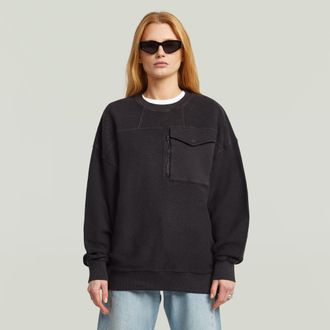 G-Star Oversized Pocket Mix Sweater - Zwart - Dames