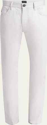 Giorgio Armani Mens 5-Pocket Stretch Cotton Pants
