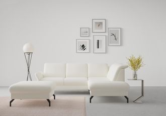 Sit&more Ecksofa »Fashion L-Form« wahlweise mit Kopfteilverstellung und Vorziehsitz, motorisch