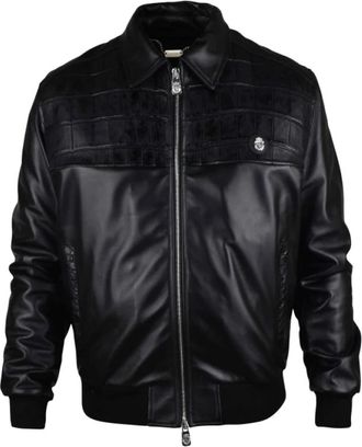 Billionaire Boys Club Glad Leren Bomberjack - Heren - Bomber jackets - Zwart - L - Leer - Jassen