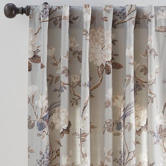 Ballard Designs Etta Floral Drapery Panel - Blush, 50W x 108L - Ballard Designs