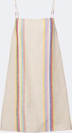 Staud Laura striped linen minidress