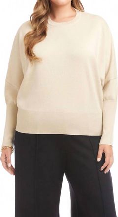 Karen Kane Dolman Sleeve Sweater - Plus In Antique Cream