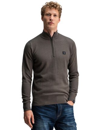 Butcher of Blue half zip trui mokka