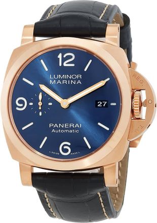 Officine Panerai Luminor Marina Goldtech Automatic Blue Dial Mens Watch PAM01112