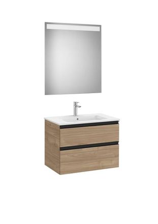 Roca Pack Mueble The Gap 700x460 2 Cajones + Espejo Eidos Nogal