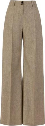 D.exterior Wide Trousers, female, Brown, Size: XS Wide Trousers