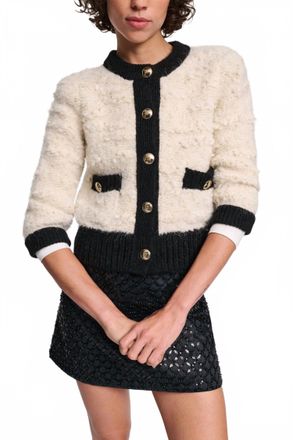 Dorothee Schumacher Delightful Sparkle Cardigan In Cream