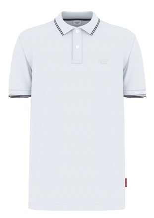 Joop Poloshirt JOOP JEANS Agnello, Herren, Gr. XXL, weiss (wei&szlig;), Jersey, Obermaterial: 95% Baumwolle, 5% Elasthan, clean, unifarben, regular fit normal, R