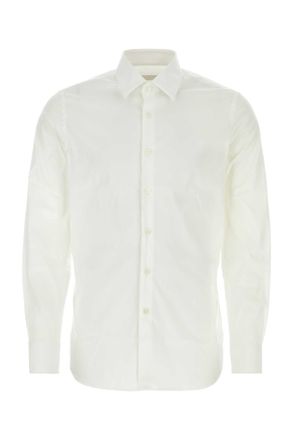 Prada White Stretch Poplin Shirt