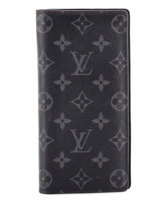 Louis Vuitton Brazza Wallet Monogram Eclipse Canvas small wallets - women - Fabric - One Size - Black
