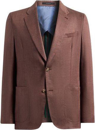 Paul Smith Marylebone Solid Linen & Wool Twill Sport Coat in Fuchsia at Nordstrom, Size 38