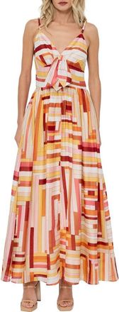 Ciebon Fiona Stripe A-Line Dress in Pink Multi at Nordstrom, Size X-Small