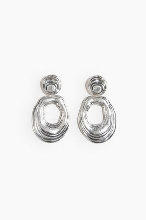 H&M Geriffelte Ohrh&auml;nger - Grau