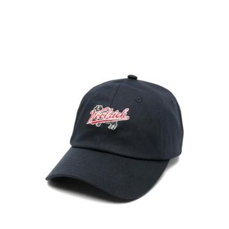 Woolrich Logo Baseball Cap - Heren - Petten - Blauw - ONE Size - Katoen - Accessoires
