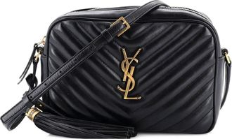 Saint Laurent Lou Camera Bag Matelasse Chevron Leather Small crossbody bag - Zwart