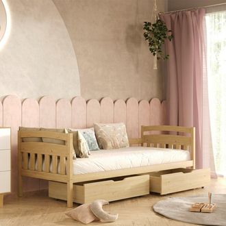 M&S Collection Cama 90x200 Con Somier Y Cajones Incluidos Tosia Madera